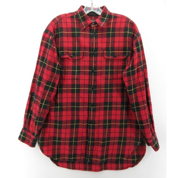 Polo Ralph Lauren Other - Ralph Lauren Polo Shirt Medium Flannel Button Buffalo Plaid Flap Pockets